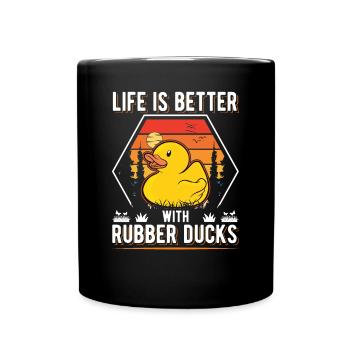 La vie est meilleure avec Rubber Ducks Rubber Duck - Mug uni - noir - Devant