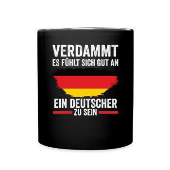 Deutschland Deutscher Deutsches - Tasse einfarbig - Schwarz - Vorne