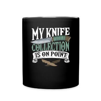 Messersammler-design Für Einen Messersammler - Tasse einfarbig - Schwarz - Vorne