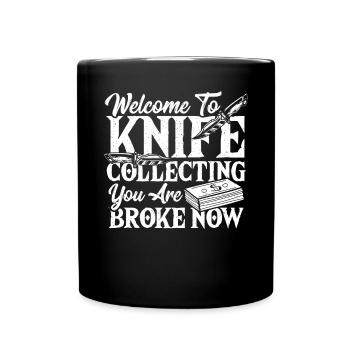 Messersammler-design Für Einen Messersammler - Tasse einfarbig - Schwarz - Vorne