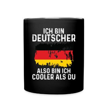 Deutschland Deutscher Deutsches - Tasse einfarbig - Schwarz - Vorne
