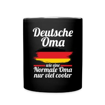 Deutsche Deutsche Oma Deutschland - Tasse einfarbig - Schwarz - Vorne