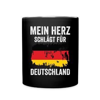 Urlaub Deutscher Deutschland - Tasse einfarbig - Schwarz - Vorne