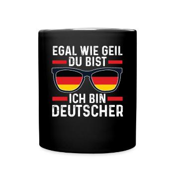 Deutscher Deutsches Deutschland - Tasse einfarbig - Schwarz - Vorne