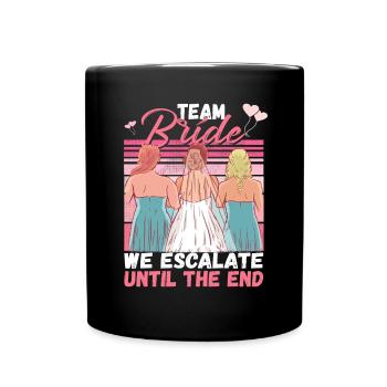Team Bride JGA Bachelor Party Polter Girls - Full Colour Mug - black - Front