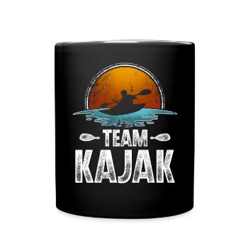 Kajak Kajakfahrer Kajaker Team - Tasse einfarbig - Schwarz - Vorne