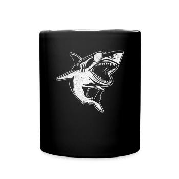 Shark Shark Great white shark - Full Colour Mug - black - Front