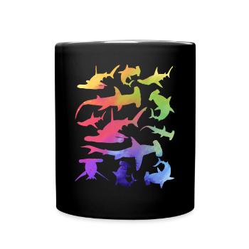 Shark lover Sharkfish hammerhead sharks - Full Colour Mug - black - Front