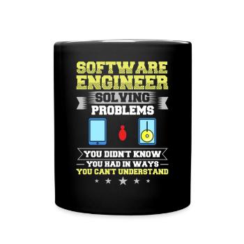 Software Engineering Software Engineering Engineer - Full Colour Mug - black - Front