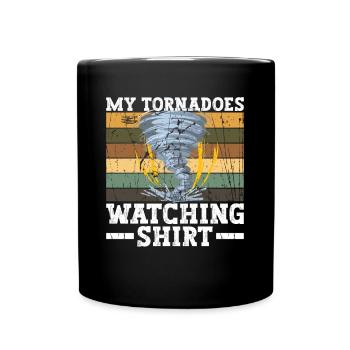 Tornado Meteorologe Wetter Klima Wettervorhersage - Tasse einfarbig - Schwarz - Vorne