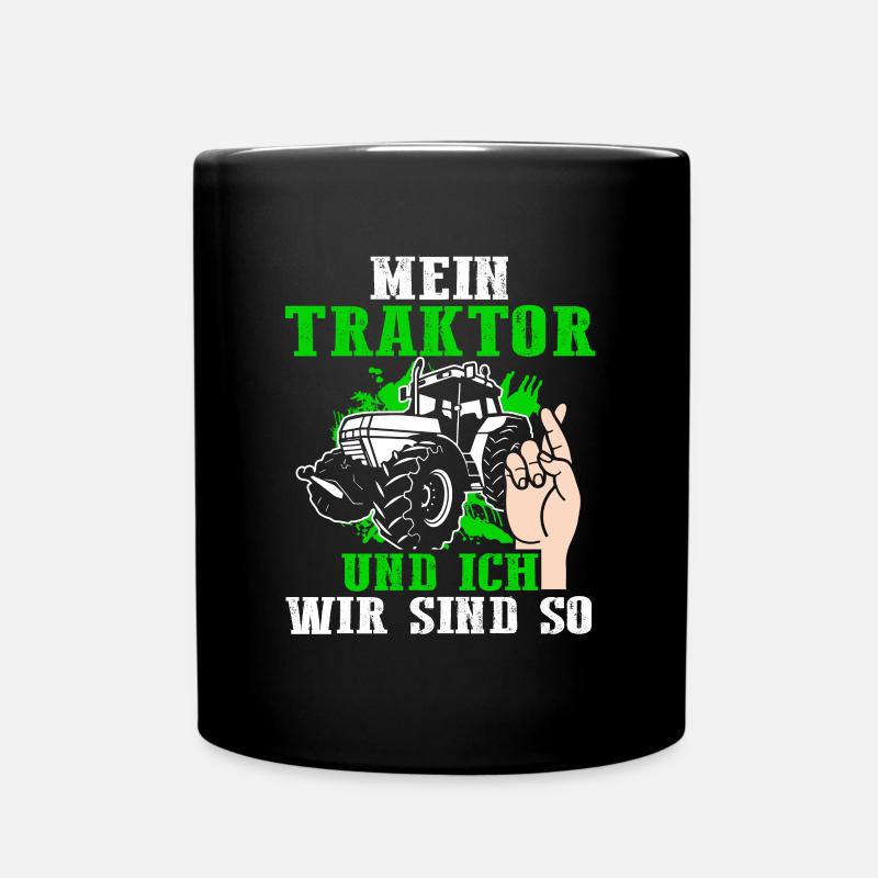 Mein Traktor Und Ich Wir Sind So - Tasse einfarbig - Schwarz