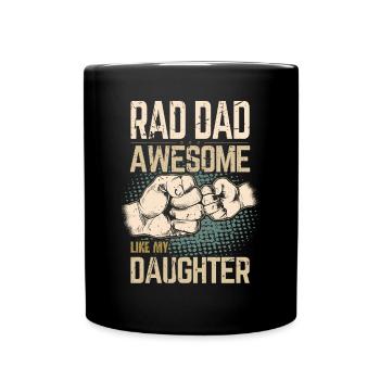 Rad Dad - Génial comme ma fille - Fist Bump - Mug uni - noir - Devant