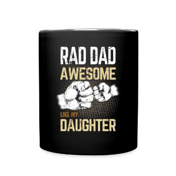 Rad Dad - Génial comme ma fille - Fist Bump - Mug uni - noir - Devant