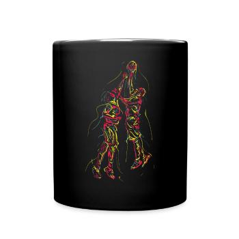 Basketball Basketballer Dunk Geschenkideee - Tasse einfarbig - Schwarz - Vorne