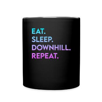 manger dormir en descente répéter - Mug uni - noir - Devant