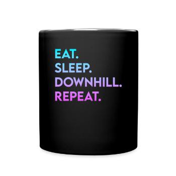 manger dormir en descente répéter - Mug uni - noir - Devant