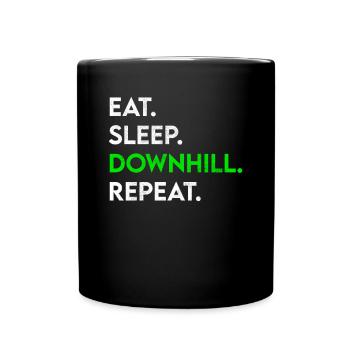 manger dormir en descente répéter - Mug uni - noir - Devant