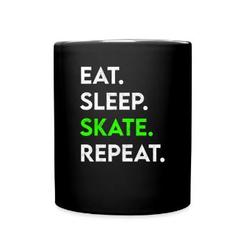 manger le sommeil skate répéter - Mug uni - noir - Devant