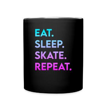 manger le sommeil skate répéter - Mug uni - noir - Devant