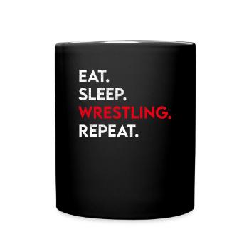 manger le sommeil lutte répéter - Mug uni - noir - Devant