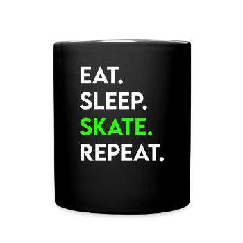 manger le sommeil skate répéter - Mug uni - noir - Devant