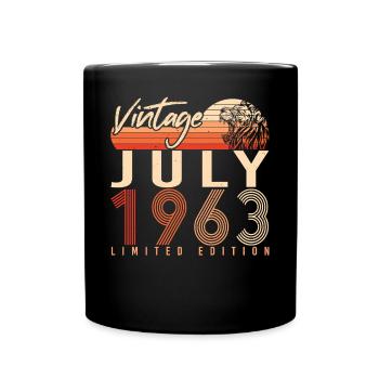 Millésime 1963 en juillet - Mug uni - noir - Devant