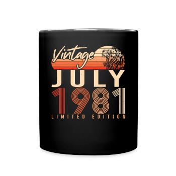 Année de construction Juillet 1981 - Mug uni - noir - Devant