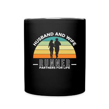 Mari & Femme Runner Partners For Life Shirt - Mug uni - noir - Devant