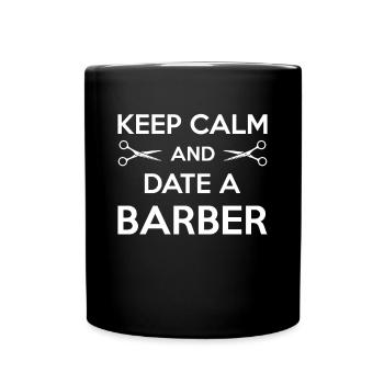 Restez calme et sortez avec un cadeau de chemise de barbier - Mug uni - noir - Devant