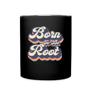 Linux Retro Born To Be Root pour les nerds - Mug uni - noir - Devant