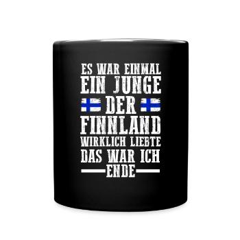 Finnland Finne Finnisches - Tasse einfarbig - Schwarz - Vorne