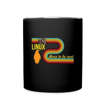 Né pour être Root Linux Nerd Geek Coding - Mug uni - noir - Devant