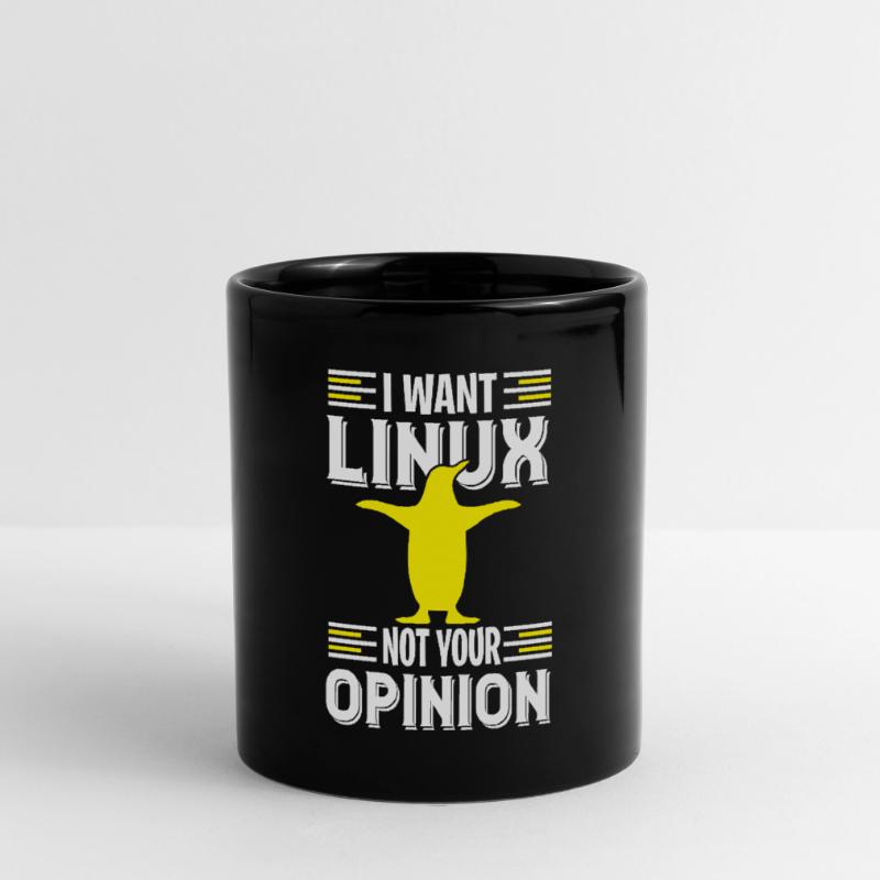 Ich will Linux du Nerd und keine Geeks Tasse einfarbig