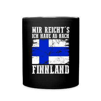Finnland Finne Finnisches - Tasse einfarbig - Schwarz - Vorne