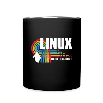 Né pour être Root Penguin Linux Nerd Coding Geek - Mug uni - noir - Devant
