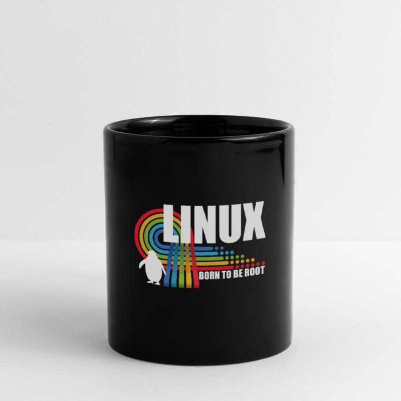 Né pour être Root Penguin Linux Nerd Coding Geek Mug uni