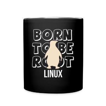 Né pour être administrateur Linux root pour Nerd et Geeks - Mug uni - noir - Devant