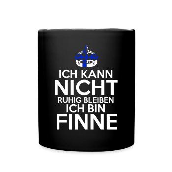 Finnland Finne Finnisches - Tasse einfarbig - Schwarz - Vorne