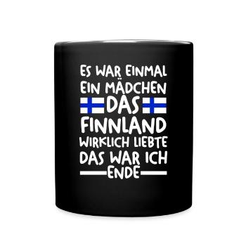 Finnland Finne Finnisches - Tasse einfarbig - Schwarz - Vorne