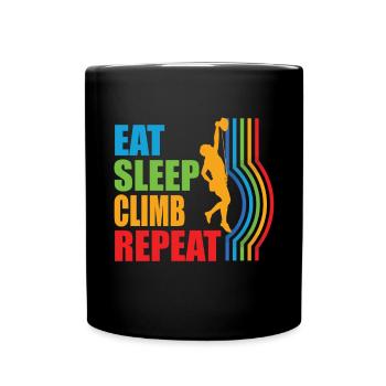 Manger Dormir Grimper Répéter l’escalade de bloc - Mug uni - noir - Devant