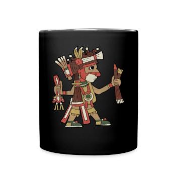 Ahuiateteo Aztekengott Maya Inka Tolteken - Tasse einfarbig - Schwarz - Vorne