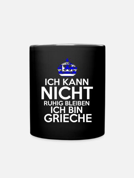 Griechenland Grieche Griechisches - Tasse einfarbig - Schwarz