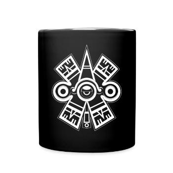 Ollin Xolotl Aztekisches Symbol Maya Inka Tolteken - Tasse einfarbig - Schwarz - Vorne