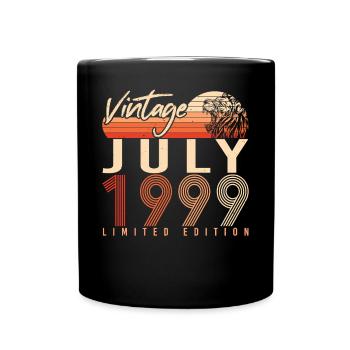Geburtsjahr Juli 1999 - Tasse einfarbig - Schwarz - Vorne