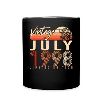 Année de naissance Juillet 1998 - Mug uni - noir - Devant
