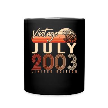 Year of birth July 2003 - Full Colour Mug - black - Front