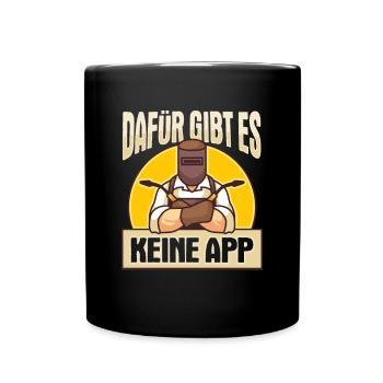 Schweißer Schweißen Schlosser Metallbauer - Tasse einfarbig - Schwarz - Vorne