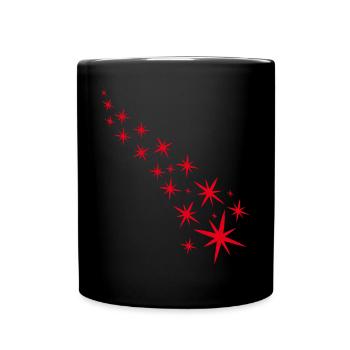 Ciel étoilé rouge - Mug uni - noir - Devant