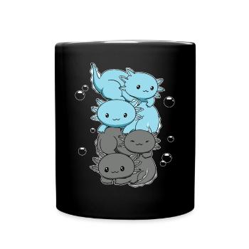 Autossexual Flag Axolotl Heap Kawaii - Full Colour Mug - black - Front