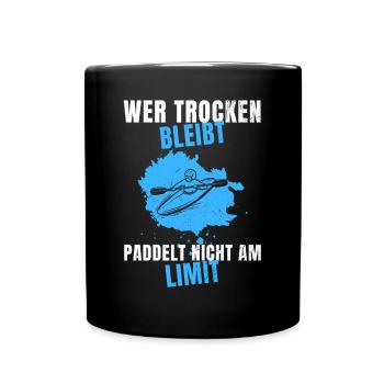Kajak Geschenkidee Kanu Paddeln Kajakfahren - Tasse einfarbig - Schwarz - Vorne